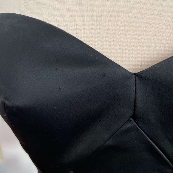 Bebe Angela Sculpted Strapless Sweetheart Black Dress- Size 2 - Picture 4 of 8